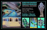 GURUVAYURAPPAN · 2019. 7. 4. · 6:15 PM Sandhya Vela 7:00 PM – 8:30 PM Kalasaadhivasam 8:00 PM – 8:55 PM Athaazha Pooja at Nada, Adhivaasa Prarthana 9:00 PM – 9:15 PM Violin