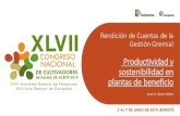 Título de la presentación...Calidad y usos de aceites Sostenibilidad Ambiental Cumplimiento normativo Indicadores ambientales en PB Huella de carbono –ACV Sostenibilidad Social