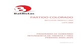 PARTIDO COLORADO - IMPO · 2020. 9. 8. · Intendente, actuando como un equipo y dando las novedades significativas de cada sección. Hay funcionarios de experiencia y trayectoria