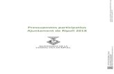 Pressupostos participatius Ajuntament de Ripoll 2018 · 2020. 2. 27. · Ajuntament de Ripoll 2018 ... presentació dels pressupostos participatius a través de canals informatius.