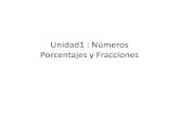 Unidad1 : Números Porcentajes y Fracciones 6to...y la división de decimales por números naturales de un dígito, múltiplos de 10 y decimales hasta la milésima de manera concreta,