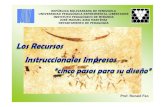 Los Recursos Instruccionales Impresos · 2011. 4. 8. · Los Recursos Instruccionales Impresos “cinco pasos para su diseño” Prof. Ronald Feo REPÚBLICA BOLIVARIANA DE VENEZUELA