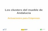 Los clusters del mueble de Andalucía · 2018. 5. 29. · Las Claves del Negocio del Retail. Valoración de la oportunidad para los fabricantes y factores críticos de éxito. Ponentes: