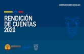 RENDICIÓN DE CUENTAS 2019 · RENDICIÓN DE CUENTAS 2020 VALORES El accionar de la Gobernación de Chimborazo, se soportará en un conjunto de principios y valores que facilitarán