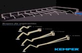 Brazos de aspiración - KEMPER...Para la conexión de una tubería de Ø 160 mm o del tubo de salida de Ø 160 mm al soporte de pared para brazos de aspiración, brazos telescópicos