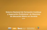 Sistema Nacional de Formación Continua y Superación ...••• El Catálogo Nacional de Formación Continua y Superación Profesional para Maestros de Educación Básica 2008 –2009,