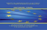 ÍNDICE - Europaeeas.europa.eu/.../pdf/missions/moe_ue_informe_final.pdf · 2016. 9. 5. · 6 de diciembre de 2009 Este informe ha sido realizado por la Misión de Observación Electoral