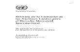 Informe de la Comisión de las Naciones Unidas para el ......El presente informe de la Comisión de las Naciones Unidas para el Derecho Mercantil Internacional (CNUDMI) abarca la labor