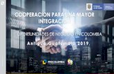 Presentación Colombia - Españols017.sela.org/media/3522317/oportunidades-de-negocio-en... · 2019. 9. 27. · Presentación Colombia - Español OPORTUNIDADES DE NEGOCIO EN COLOMBIA