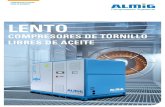 LENTO - ALMiG · 2018. 10. 22. · ALMiG es uno de los proveedores de sistemas líder en tecnología de aire comprimido con experiencia ... 15 5 – 10 1,01 2,34 15 1880 850 1660