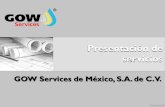 Presentación de servicios · 2021. 6. 16. · Presentación de servicios GOW Services de México, S.A. de C.V. Contenido •Nuestra Historia •Nuestros Datos •Nuestros Servicios