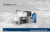 Sistema modular de tratamiento de agua · El sistema de tratamiento de agua AQpure de Grun-dfos produce agua potable a partir de una fuente de agua bruta mediante la filtración de