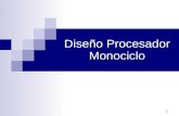 Diseño Procesador Monocicloprofesores.elo.utfsm.cl/~tarredondo/info/comp... · 2009. 9. 30. · Procesador Monociclo Transferencias físicas de datos. Movimientos son debidos a: