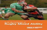 Guía de iniciación al Rugby Mixed Ability · Guía de iniciación al Rugby Mixed Ability 7 resulta de la interacción entre la persona y las barreras del entorno (actitudes, físicas,