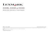 Guía de menús y mensajes - Gran Canaria · 2014. 4. 15. · C530, C532 y C534 Guía de menús y mensajes Mayo de 2006 Lexmark y Lexmark con el diseño de diamante son marcas comerciales