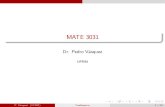 MATE 3031 - Recinto Universitario de Mayagüezpvasquez/mate3031/clases1516I/4.1.pdfmáximos y mínimos absolutos de una función continua en un intervalo cerrado [a,b]: 1 Halle los