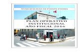 PLAN OPERATIVO INSTITUCIONAL AÑO FISCAL 2016 · 2016. 9. 27. · El Plan Operativo Institucional POI, es un instrumento de planificación de corto plazo (anual) en los que se programan