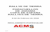 RALLYE DE TIERRA PARACUELLOS DE JARAMA COPA ...Rallye de tierra Paracuellos del Jarama . 9-10 de Febrero de 2018 Página 1 de 7 Doc. 2.3 PROGRAMA HORARIO FECHA HORA ACTO LUGAR 05/01/18