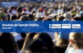 Encuesta de Opinión Pública - Omega Stereo · 2017. 2. 22. · Febrero 2017 ¿Cómo califica usted la labor del Ministerio Público en el caso Odebrecht? 23 67 (Base: n=1,200) Pese