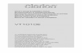 VT1010E manual - English - Clarion · 2013. 12. 17. · 112 VT1010E Gracias por adquirir este producto Clarion. Lea todo el manual de instrucciones antes de utilizar el equipo. Una