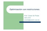 Prof. Cesar de Prada ISA-UVA prada@autom.uvaprada/KKT.pdf · 2021. 7. 6. · Programación Lineal, LP: Programación no Lineal con restricciones de igualdad 0 max ≥ = = x Ax b c'x
