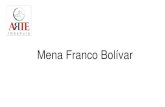 Mena Franco Bolívar - UTN · 2019. 7. 10. · la pintura al óleo, fue el artista que introdujo en su país la técnica del grabado en metal y el primer grabador al aguafuerte. Se