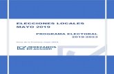 Jerezanos en Acción - ELECCIONES LOCALES MAYO 2019jerezanos.es/wp-content/uploads/programa_jerezanos_2019.pdf · 2019. 5. 10. · 2 PROGRAMA ELECCIONES MUNICIPALES 2019 Saluda de