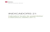 INDICADORS 21INDICADORS DE SOSTENIBILITAT DE BARCELONA - 2011 [2] INTRODUCCIÓ Els indicadors de l'Agenda 21 de Barcelona volen ser un instrument de coneixement dels progressos de
