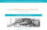 La Metamorfosis...La metamorfosis es una obra escrita, en 1915, del puño de Franz Kafka, un escritor checo, hijo de padres judíos, que vivió los estragos de los inicios, así como