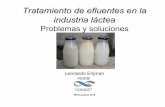 Tratamiento de efluentes en la industria láctea...2018/06/14  · Diseño de sistemas de tratamiento Caracterización efluentes (carga/caudal) Relevamiento del área, características
