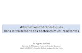 Alternatives thérapeutiques dans le traitement des bactéries … · 2021. 5. 3. · Pr Agnès Lefort Service de Médecine Interne, Hôpital Beaujon IAME UMR1137, Faculté Bichat,