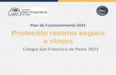 Plan de Funcionamiento 2021 Protocolo retorno seguro a clases