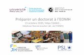 Préparer un doctorat à l’EDMH - Paris-Saclay