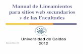 Manual de Lineamientos para sitios web Facultades y ...