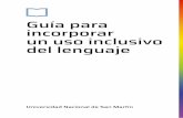 Guía para incorporar un uso inclusivo del lenguaje