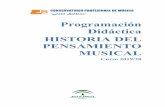 Programación Didáctica HISTORIA DEL PENSAMIENTO MUSICAL