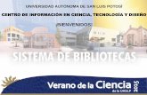 ¡BIENVENIDOS! - SISTEMA DE BIBLIOTECAS - CICTD