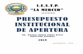 R.M. Nº 216-89-ED PRESUPUESTO INSTITUCIONAL DE APERTURA
