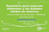 Requisitos para exportar alimentos a los Estados Unidos de ...
