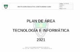 PLAN DE ÁREA TECNOLOGÍA E INFORMÁTICA 2021