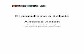 El populismo a debate Antonio Antón