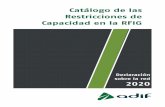 Catálogo de las Restricciones de Capacidad en la RFIG