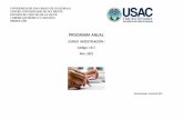 PROGRAMA ANUAL - División de Ciencias Médicas - CUNOC