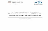 La Organización del Tratado de Cooperación Amazónica (OTCA ...