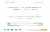 POLÍTICA DE TRATAMIENTO DATOS PERSONALES