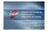Informe del Comité de Aplicaciones y Asignación de Fondos