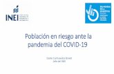 Población en riesgo ante la pandemia del COVID-19