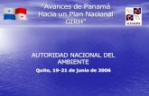 “Avances de Panamá Hacia un Plan Nacional GIRH”