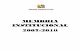 MEMORIA INSTITUCIONAL 2007-2010 - Gobierno Regional …