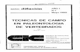 TECNICAS DE CAMPO EN PALEONTOLOGIA DE VERTEBRADOS